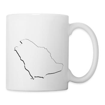 Saudi Arabia map as outline - Mug - white - Right