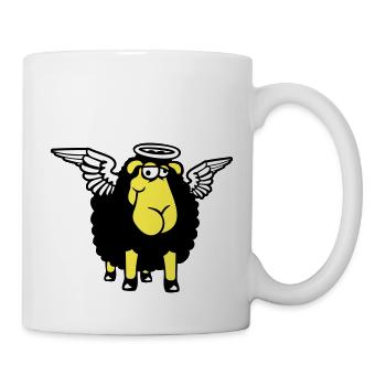 Schaf Engel Flügel Himmel Heiligenschein Heilig - Tasse - Weiß - Rechts