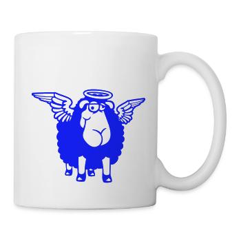 Schaf Engel Flügel Himmel Heiligenschein Heilig - Tasse - Weiß - Rechts