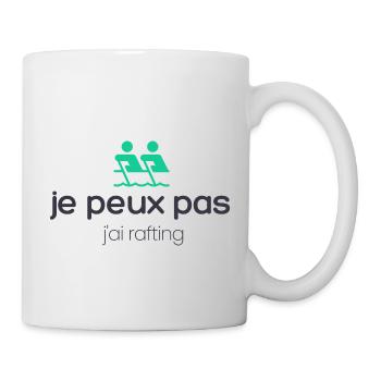 Ich kann nicht, ich kann Wasserrafting machen - Tasse - Weiß - Rechts