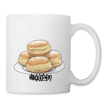 Krapfen // Illustration - Tasse - Weiß - Rechts