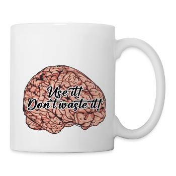 Hirn // Illustration - Tasse - Weiß - Rechts