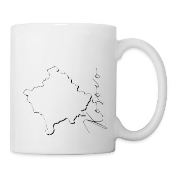 Carte du Kosovo en tant qu’aperçu EN - Mug blanc - blanc - Droite