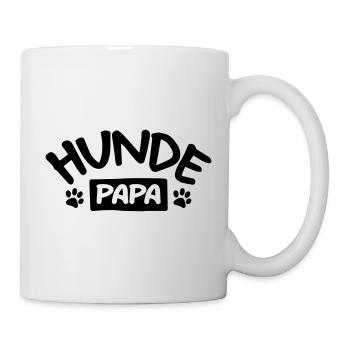 Hundepapa mit Pfoten - Tasse - Weiß - Rechts