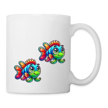 fish comic 2 - Tasse - Weiß - Rechts