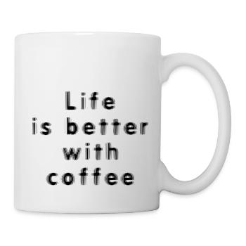 La vie est meilleure avec le café - Mug blanc - blanc - Droite