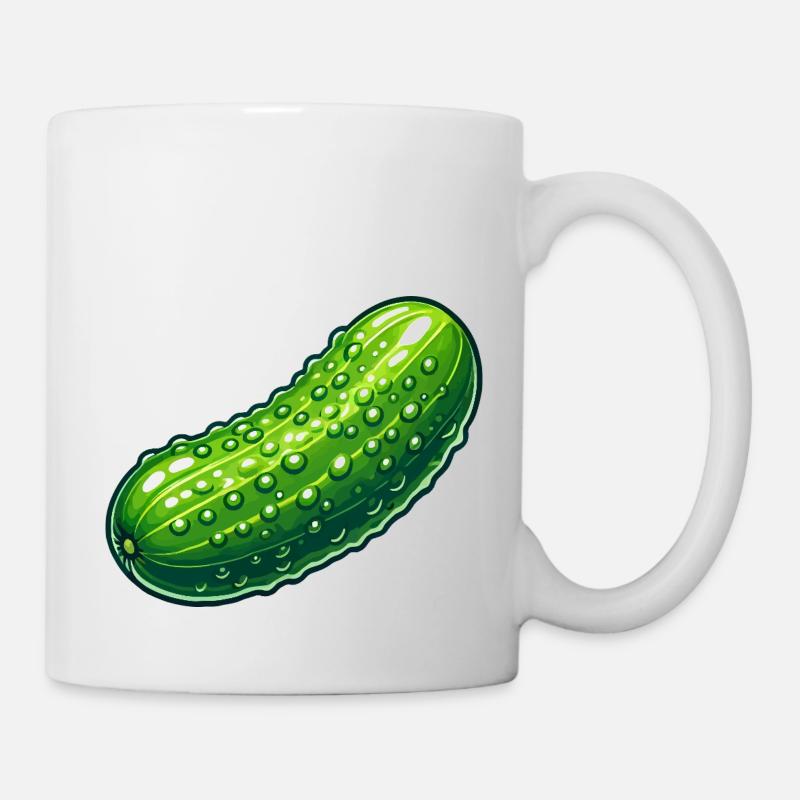 Cornichon courbée - Mug blanc - blanc
