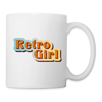 Retro Girl – 70s Vibes & Nostalgie - Tasse - Weiß - Rechts