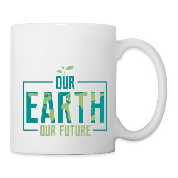 Our Earth Our Future Earth Day Environmental Plane - Mug - white - Right