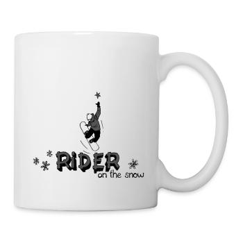 snowboard on the snow - Mug - white - Right