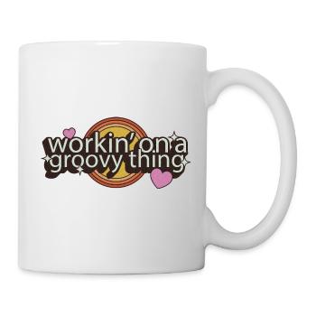 Workin' on a Groovy Thing – 70s Lettering - Mug - white - Right