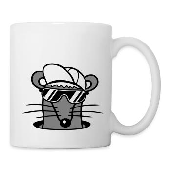 Souris Lunettes de soleil Cool Cappy Trou de sol Trou de souris - Mug blanc - blanc - Droite