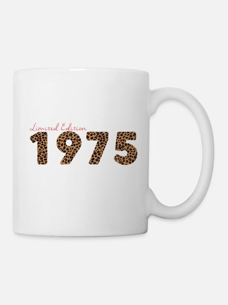 Jahrgang 1975, Geburtstagsgeschenk, Geschenk Frau - Tasse - Weiß