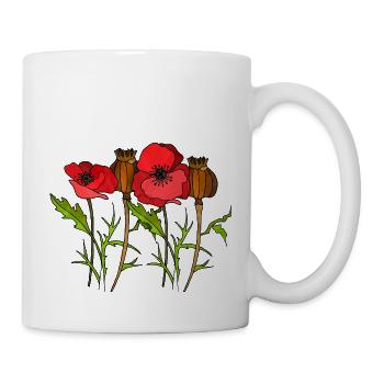 Blumen - Tasse - Weiß - Rechts