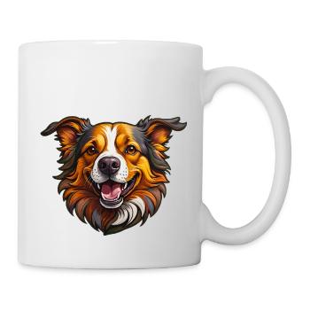 Happy dog - Mug - white - Right