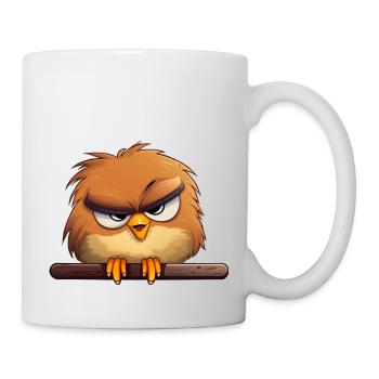 Really? Vogel mit bösem Blick - Tasse - Weiß - Rechts