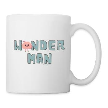 Wonder Man Brain Cartoon - Mug - white - Right