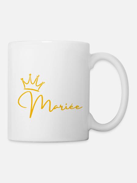 Témoin de la mariée couronne - cadeau la mariée - Mug blanc - blanc