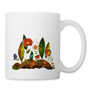Blumen - Tasse - Weiß - Rechts