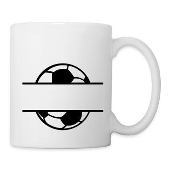 Fußball Soccer - Tasse - Weiß - Rechts