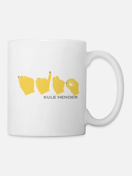 Aino de couleur jaune moutarde - Mug blanc - blanc