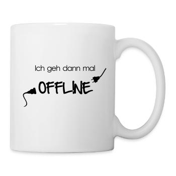 Offline Gehen - Go off - Tasse - Weiß - Rechts