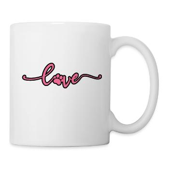 L’amour des chiens. - Mug blanc - blanc - Droite