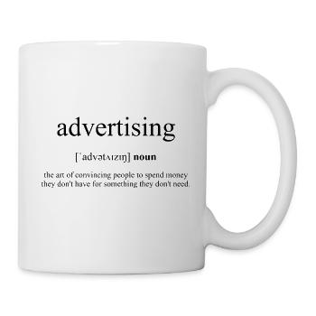 Advertising | Werbung Definition Dictionary - Tasse - Weiß - Rechts