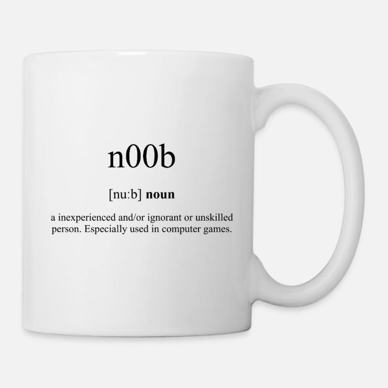 N00b | Noob Definition Dictionary - Tasse - Weiß