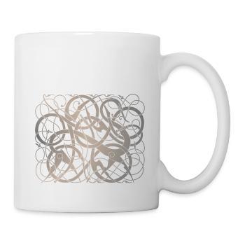 Norse Mythology Urnes Style Viking Art Reimagined - Mug - white - Right