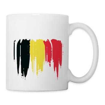 Vintage Flag Of Belgium. - Mug blanc - blanc - Droite