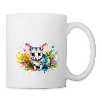 opossum,souris,graffiti,illustration,coloré - Mug blanc - blanc - Droite