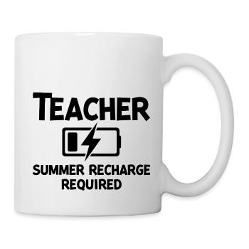 Recharge d’été pour les enseignants - Mug blanc - blanc - Droite