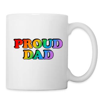Fier papa LGBTQ Pride Parents - Mug blanc - blanc - Droite