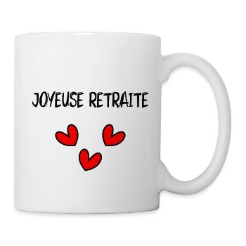 RUHESTAND. RUHESTAND. PENSIONIERT. GLÜCKLICHER RUHESTAND - Tasse - Weiß - Rechts