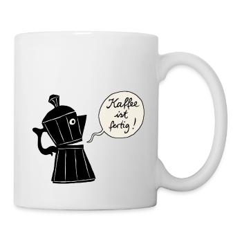 Prêt à prendre du café (contour) - Mug blanc - blanc - Droite