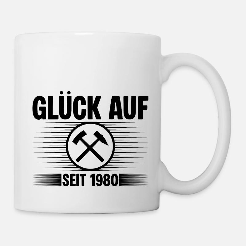 Glueck auf seit 1980 - Tasse - Weiß