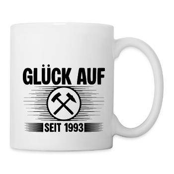 Glueck auf seit 1993 - Tasse - Weiß - Rechts