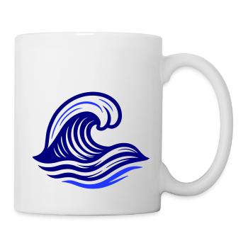 Wave Symbol Ocean - Mug - white - Right