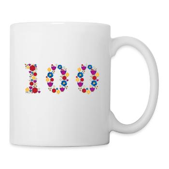 Fleurs 100 - Mug blanc - blanc - Droite