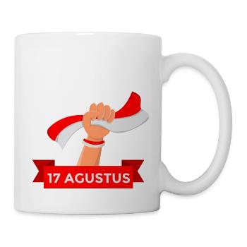 Rot Weiß Indonesische Flagge 17 Agustus - Tasse - Weiß - Rechts