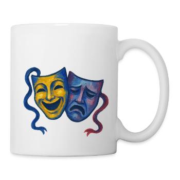 Theater Comedy Tragedy Masks - Mug - white - Right