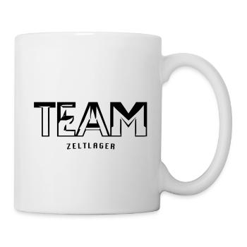 Team Zeltlager – Original für echte Outdoor-Fans - Tasse - Weiß - Rechts