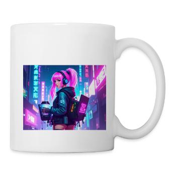 Cyber DJ Coder – Beats, Bytes & Blinks - Tasse - Weiß - Rechts