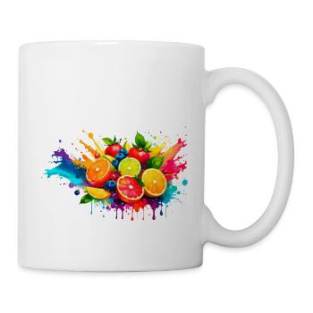 Fruit, illustration, graffiti ,Fruits - Mug - white - Right