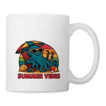 Summer vibes - Estival Chill Octopus - Mug - white - Right