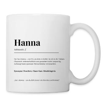 Hanna - Tasse - Weiß - Rechts