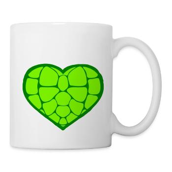 Water Turtle Heart Symbol Love Tank Logo - Mug - white - Right