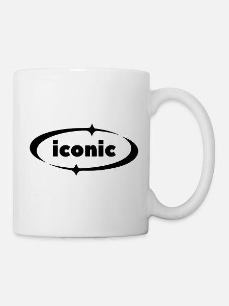 Iconic Spark - Conception de texte Y2K avec des accents d’étoiles - Mug blanc - blanc