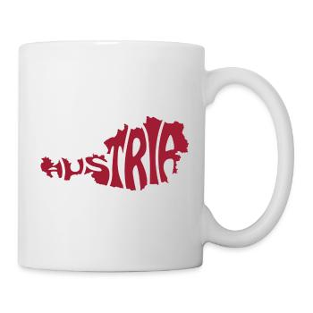Austria Map Artistic Typography Design - Mug - white - Right